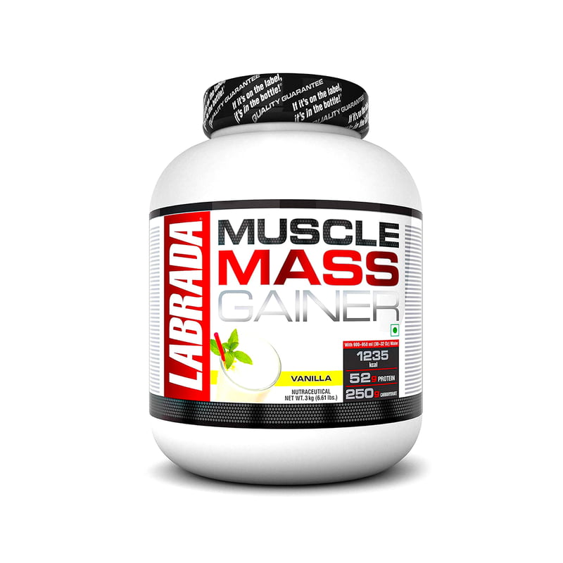 Labrada Muscle Mass Gainer Powder 3 Kg, Vanilla