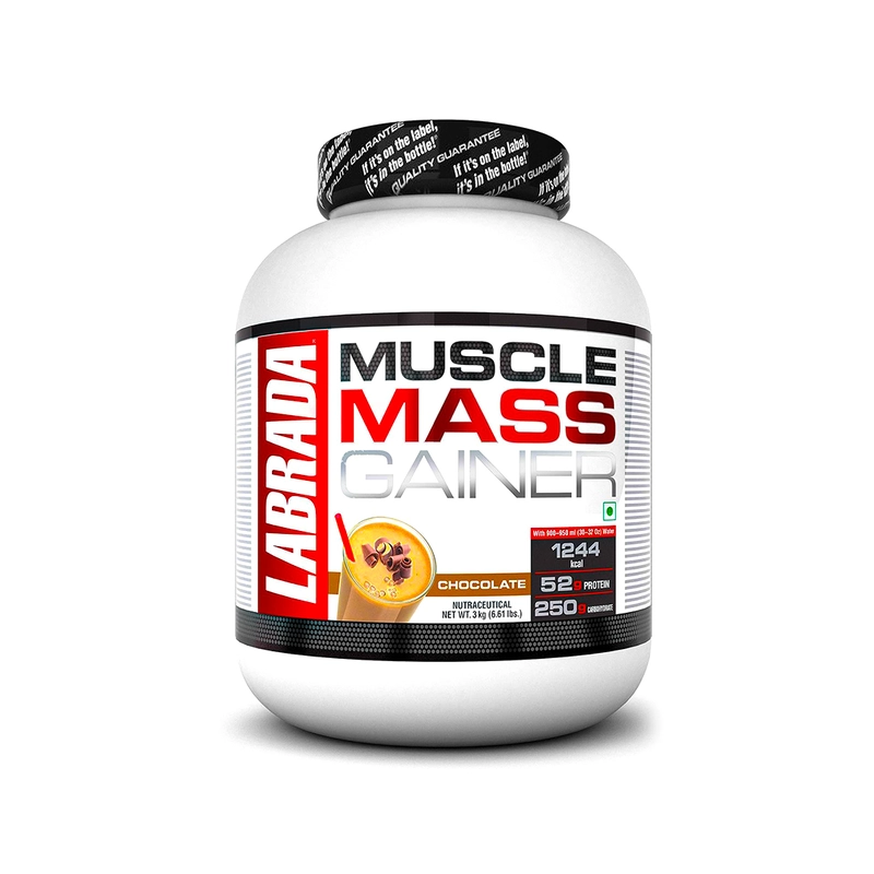 Labrada Muscle Mass Gainer Powder 6.6 lbs (Pack of 3 kg) (Chocolate)