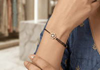 18 kt Gold Stellar Pentagon Mangalsutra Bracelet
