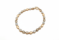 18 kt Rose Gold Teardrop Pave Bracelet