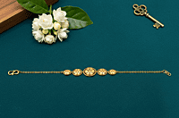 18 kt Gold Geometric Filigree Bracelet