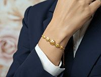 18 kt Gold Geometric Filigree Bracelet