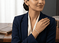 18 kt Gold Two-Tone Floral Filigree Bracelet