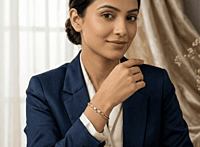 18 kt Gold Geometric Pave Bracelet