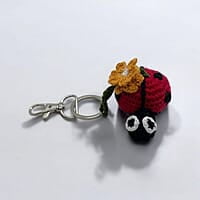 Crochet Ladybug Keychain