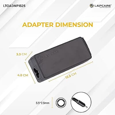 Lapcare LTOADNP1525 65 W Laptop Adapter 19V