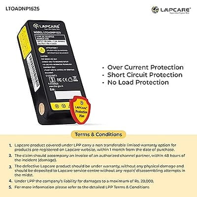 Lapcare LTOADNP1525 65 W Laptop Adapter 19V