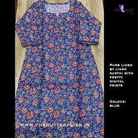 PURE LINEN BY LINEN KURTHI  CUSCKRS21441