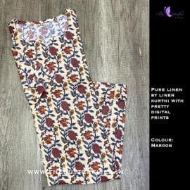 PURE LINEN BY LINEN KURTHI  CUSCKRS21444