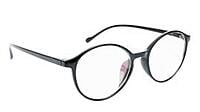 Soigné Unisex Medium Round Spectacle. Glossy Black