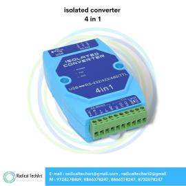 USB to Rs-485/422/232/TTL, 4 in 1 isolated converter