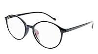 Soigné Unisex Medium Round Spectacle. Glossy Black