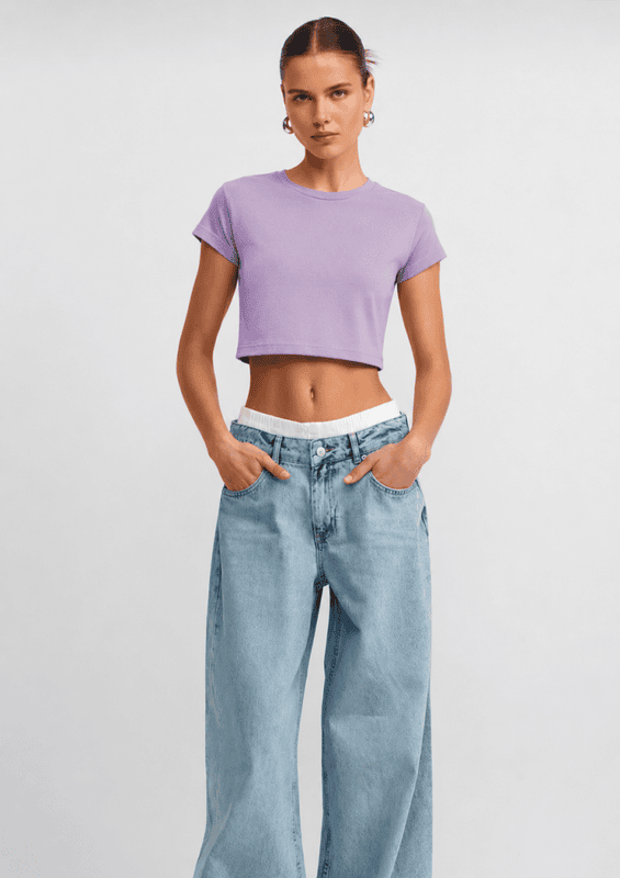 LAVENDER-CROP TOP
