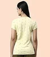 Enamor Short Sleeve Crew Neck Regular Length Pull On Basic Crew T-Shirt For Women - Slim Fit, Soft and Breathable Stretch Cotton - E247