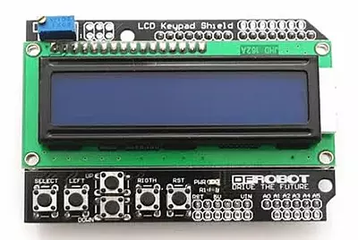 LCD display shield for Arduino 16x2 with buttons