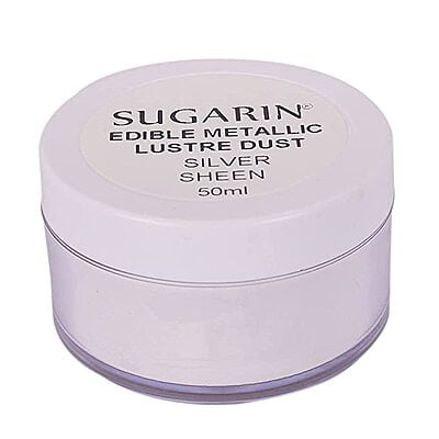 STN Sugarin Edible Metallic Luster Dust Silver Sheen 10ml