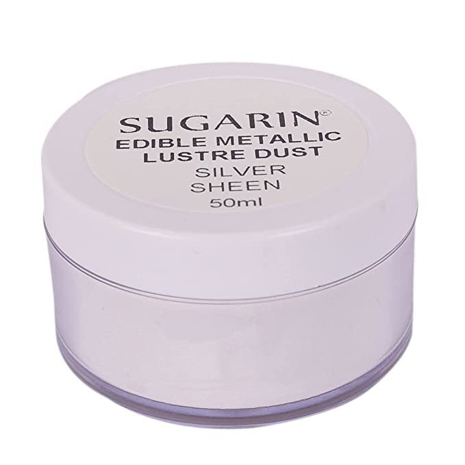 STN Sugarin Edible Metallic Luster Dust Silver Sheen 10ml