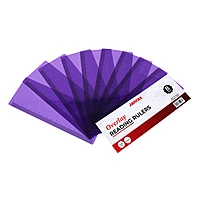 Pack of 8 Purple 191x70mm Dyslexia Overlay Reading Rulers â€“ PET Material, Rounded Corners