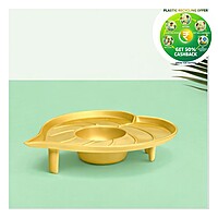 Leaf Tray | 5 Inch Decorative Plastic Planter Tray | Indoor & Balcony Use