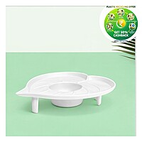 Leaf Tray | 5 Inch Decorative Plastic Planter Tray | Indoor & Balcony Use