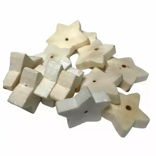 Natural 2cm Sola Star Chips Bird Foot & Chew Toy for Parrots | Leafndeor