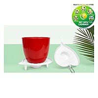 Leaf Tray | 5 Inch Decorative Plastic Planter Tray | Indoor & Balcony Use