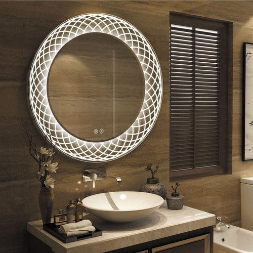 Round LED Mirror With Sensor Lights Round LED Mirror With Sensor Lights