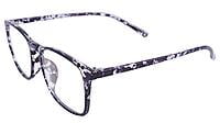 Soigné Unisex Square Large Spectacle Frame. Transparent& Black