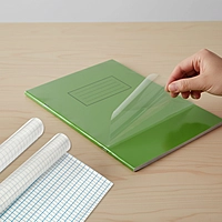 Janrax 33cm x 1m Clear Glossy CPP 0.06mm Thick Self-Adhesive Book Cover Roll