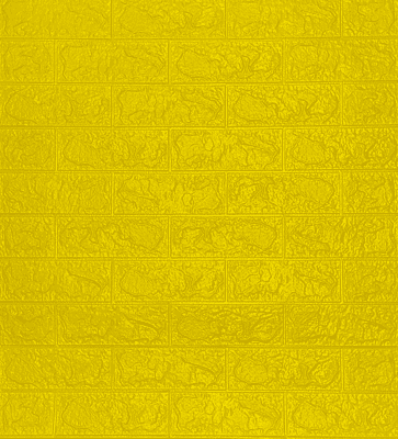 3D Self Adhesive Lemon Yellow Brick Wall Stickers