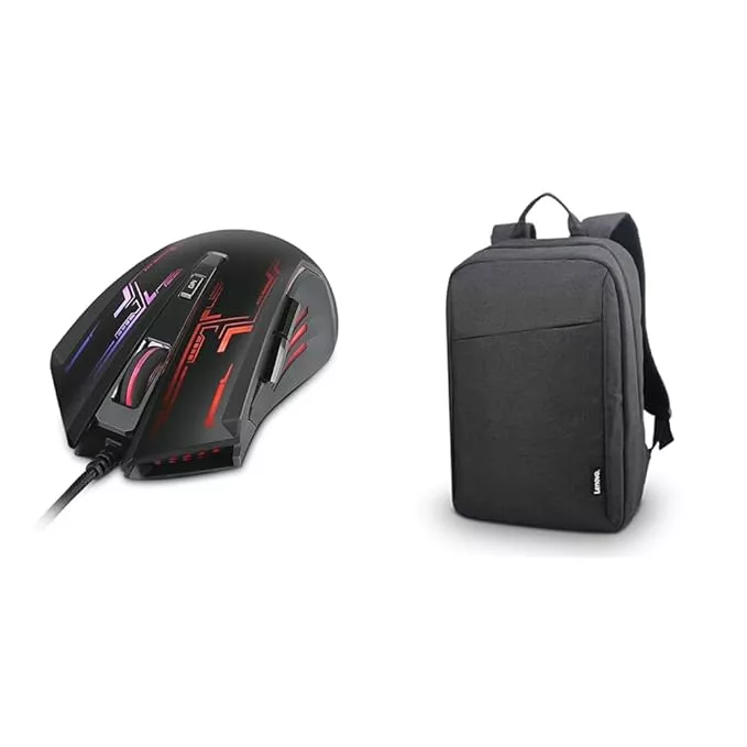 Lenovo Legion M200 RGB Gaming Wired USB Mouse, Ambidextrous, 6-Buttons, Upto 2400 DPI with 4 Levels DPI Switch, Multicolor-Colour RGB Backlight