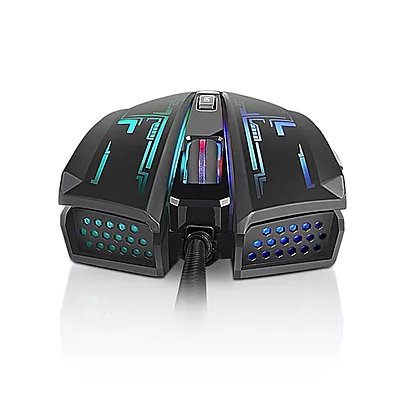 Lenovo Legion M200 RGB Gaming Wired USB Mouse, Ambidextrous, 6-Buttons, Upto 2400 DPI with 4 Levels DPI Switch, Multicolor-Colour RGB Backlight