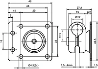 Leuze BTU 320M-D12 Mounting System - 50132150