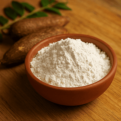 Tapioca flour displayed in kitchen with warm lighting | Worth2Deal