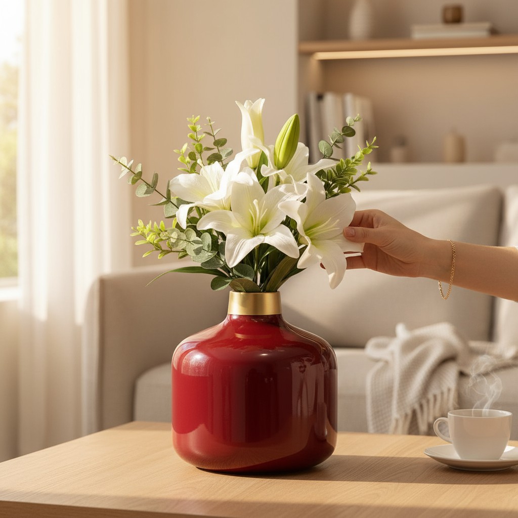 Deep Maroon Vase