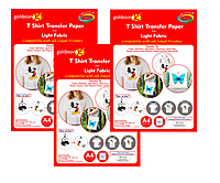 T Shirt Transfer Inkjet Photo Paper for Light Fabrics A4/15 Sheets  3 PACKETS OF 5 SHEETS