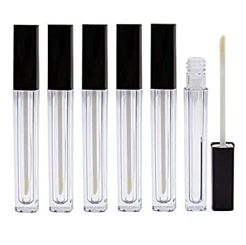 Lipstick - SQUARE - Black Cap - 4/5ml - Tall Container - Acrylic Lipstick - SQUARE - Black Cap - 4/5ml - Tall Container - Acrylic