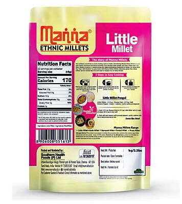 Manna Little Millets | Health Nutrition Products | 500gms Manna Little Millets | Health Nutrition Products | 500gms