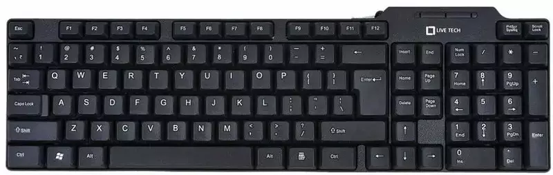 Live Tech KB 01 USB Keyboard – Affordable Design, Reliable Performance, Comfortable Typing Experience, Ideal for Home and Office Use, Plug and Play Compatibility, Durable Keys, Sleek Appearance.