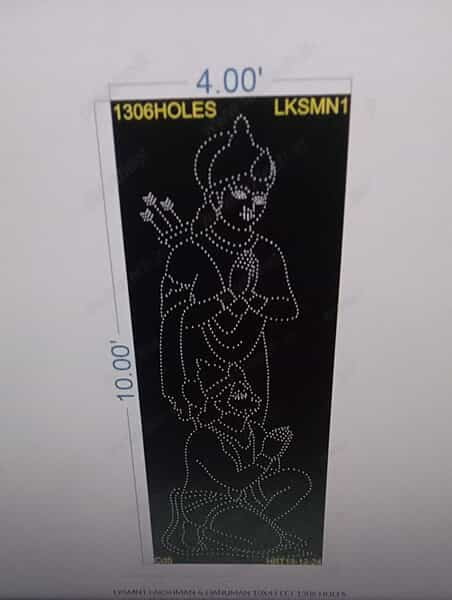 LKSMN1 LAKSHMAN & HANUMAN 10X4 FEET 1306 HOLES