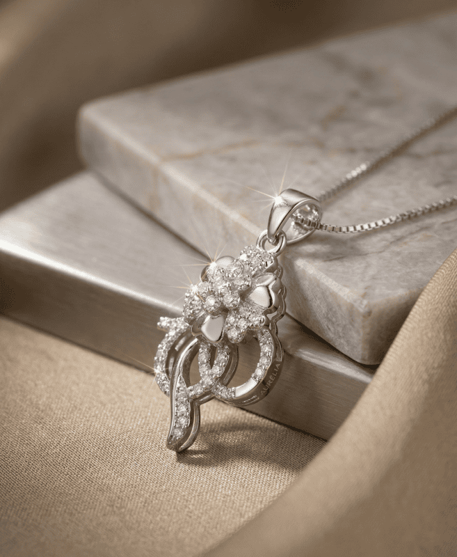 925 Silver Ribbon of Radiance Pendant