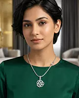 925 Silver Heart of the Rose Pendant