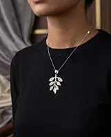 925 Silver Willow Branch Pendant