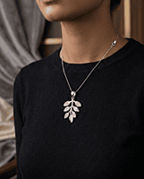 925 Silver Willow Branch Pendant