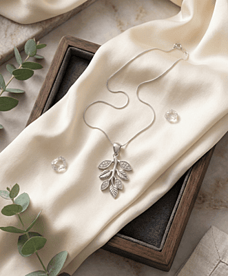 925 Silver Willow Branch Pendant