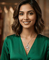 925 Silver Eternal Swirl Floral Pendant