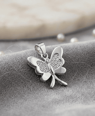 925 Silver Monarch Butterfly Pendant