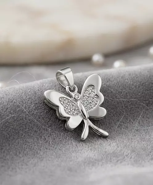 925 Silver Monarch Butterfly Pendant