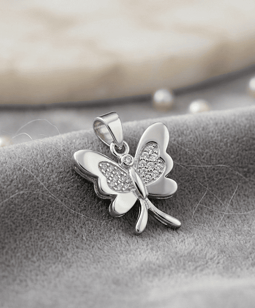 925 Silver Monarch Butterfly Pendant