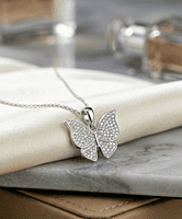 925 Silver Sparkling Butterfly Pendant